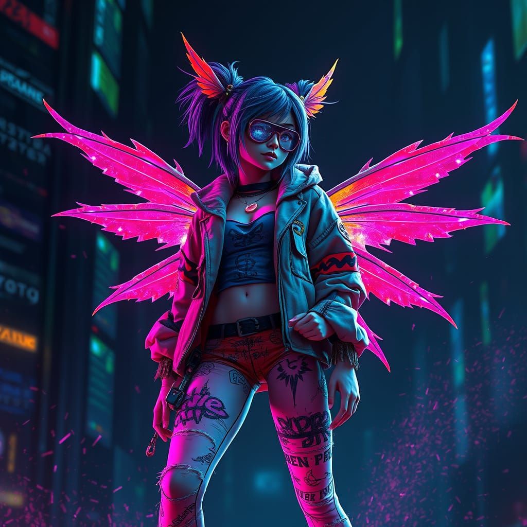 Graffiti Punk Fairy Hacks Corporate Servers