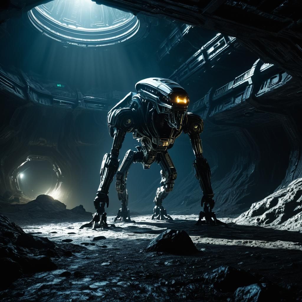 Alien Species in a Sci-Fi Underground Lair