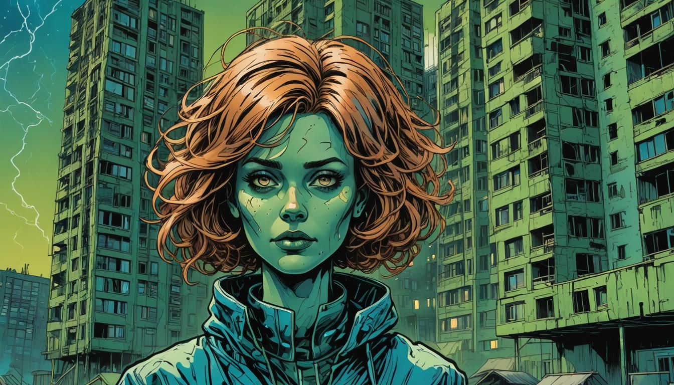 Chernobyl Girl: Bioluminescent Comic Book Art