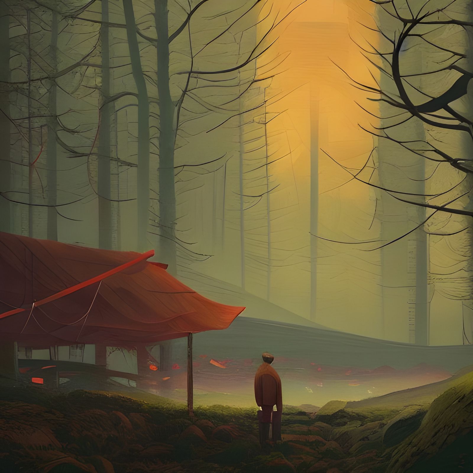 Detailed Digital Art Blending Romantic and Impressionist Sty...