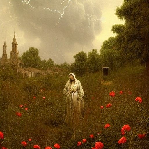 Post-Apocalyptic Garden Village in Art Deco Style