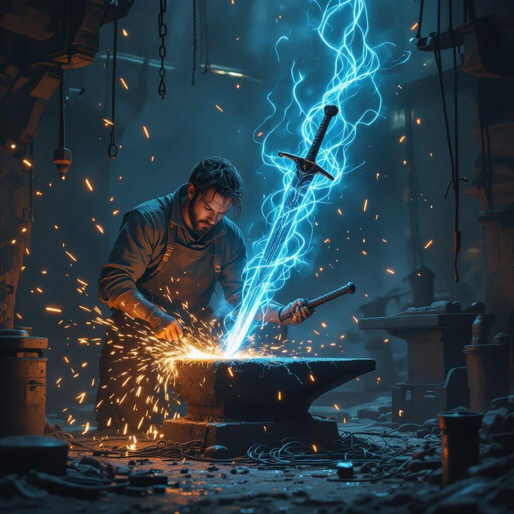 Forging a Sword from Mental Pain: Digital Art