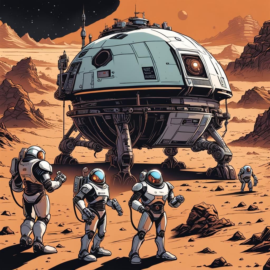 Thaddeus Venture on Mars: Comic Book Art