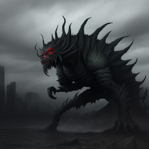 Twisted Monster in Overcast Sky