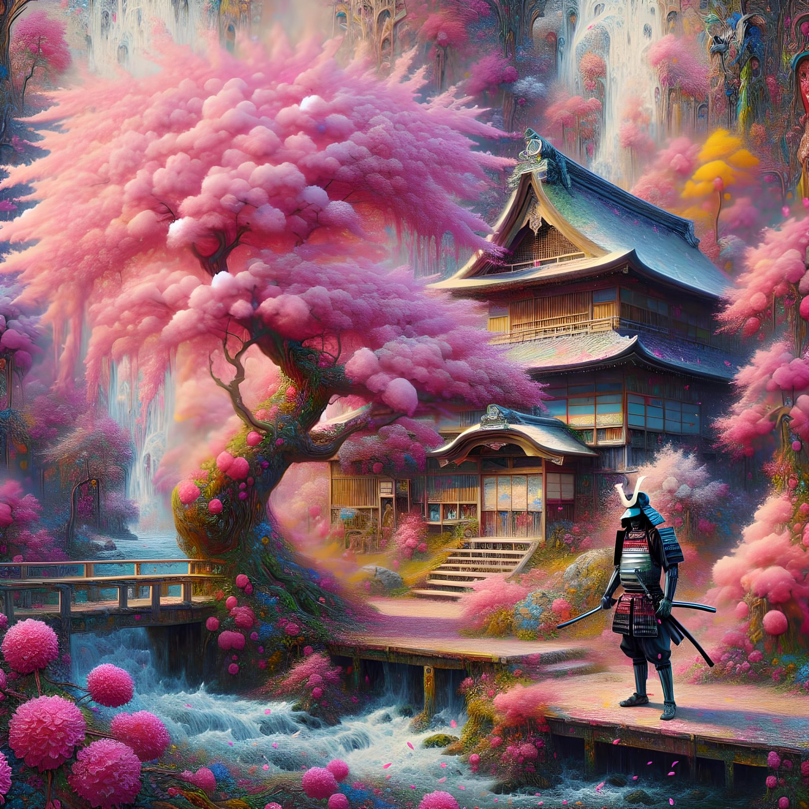 Japanese Cherry Blossom Fantasy Art
