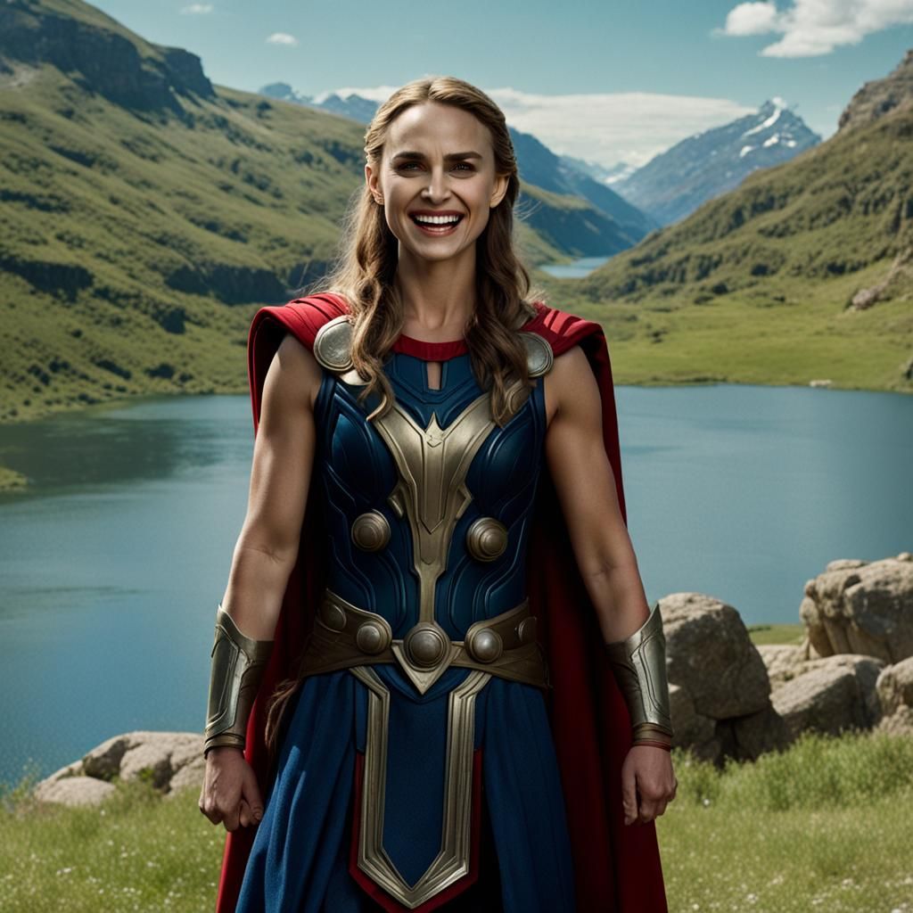 Natalie Portman as Lady Thor by Mountain Lake