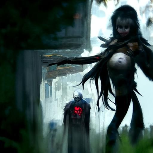 Sinister Anime Girl Art Style