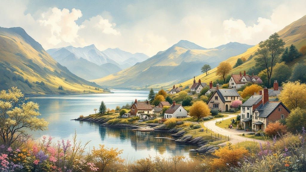 Whimsical Watercolour Landscapes of the Lake District