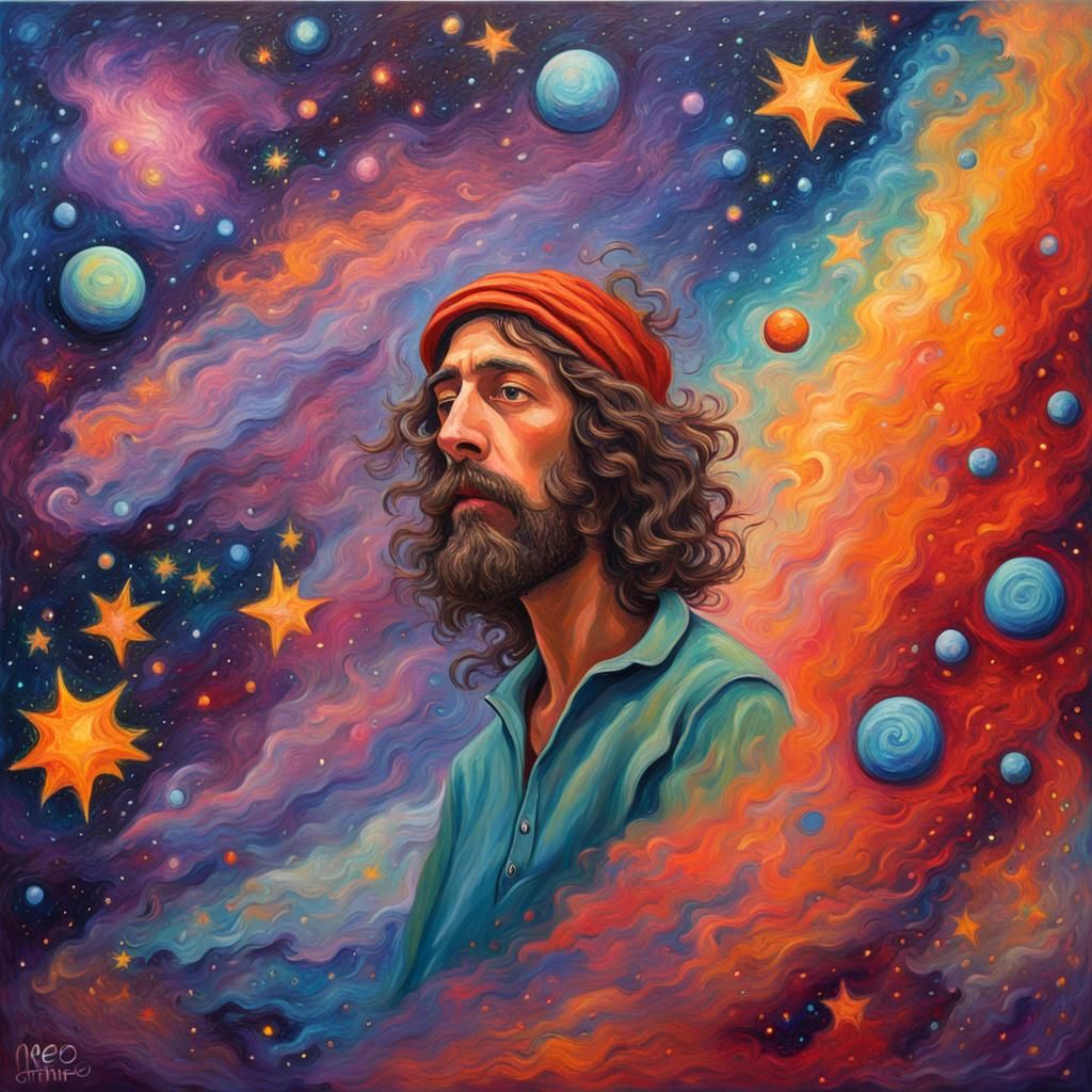 Psychedelic Space Traveler in Claymation Style