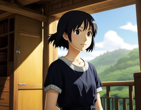 Ghibli-Style Anime Illustration