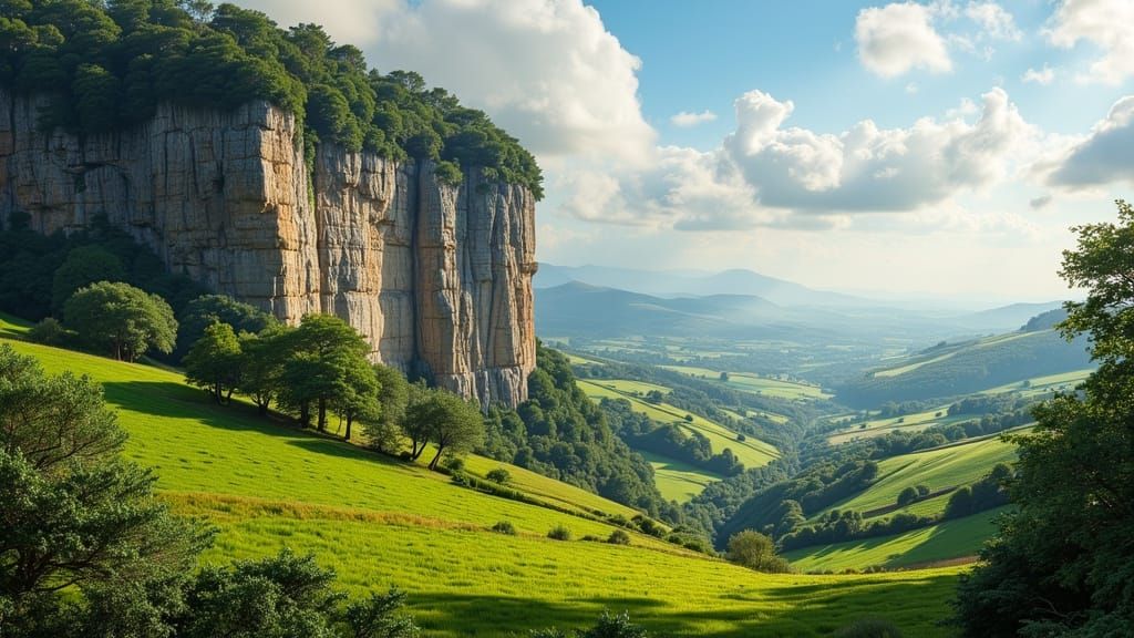 Surreal Digital Painting of Les Roches de Ham, Normandy