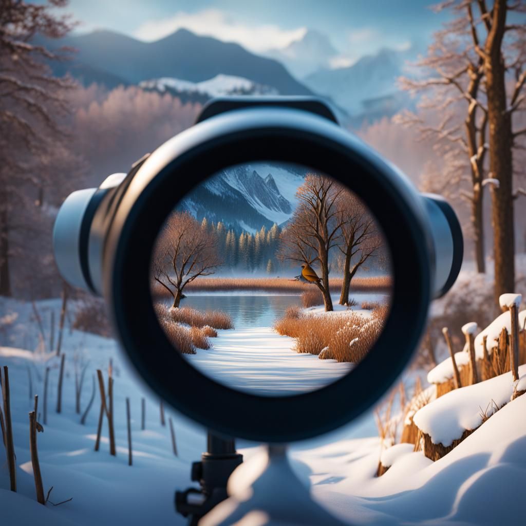 Winter Bird Watching in Slovenia: Matte Painting