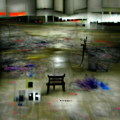 Abstract Painterly Composition: Emptiness and Texture