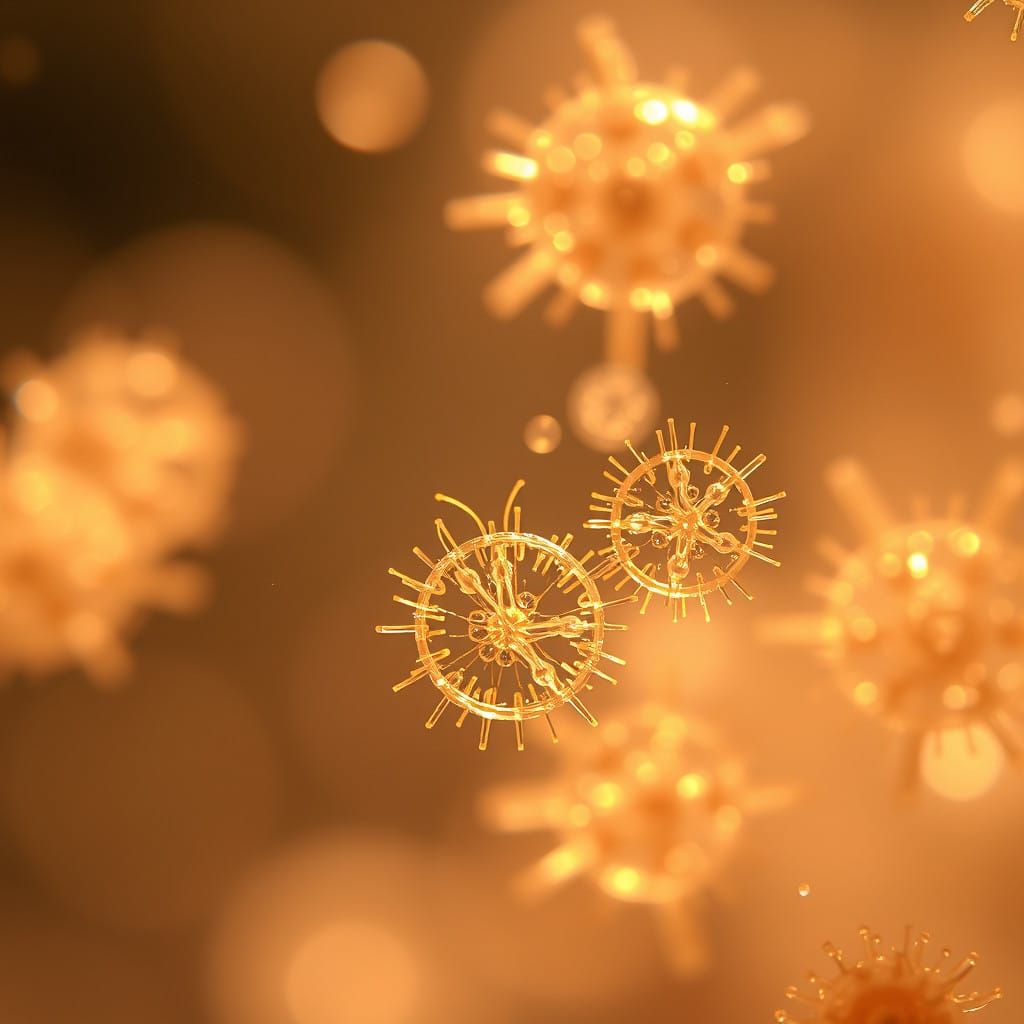 Microscopic Diatoms in Ethereal Aquatic Light