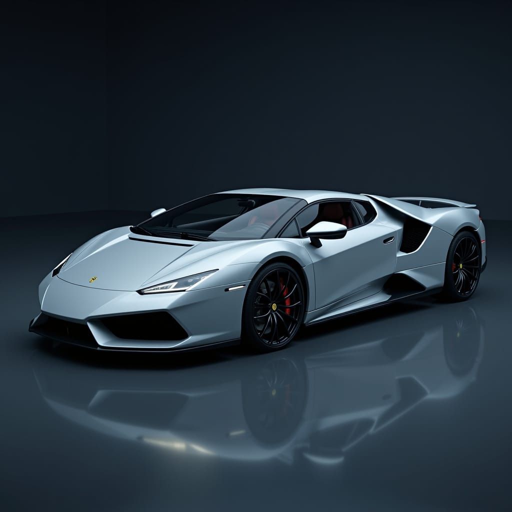 Futuristic Ferrari Concept Car in Design Studio