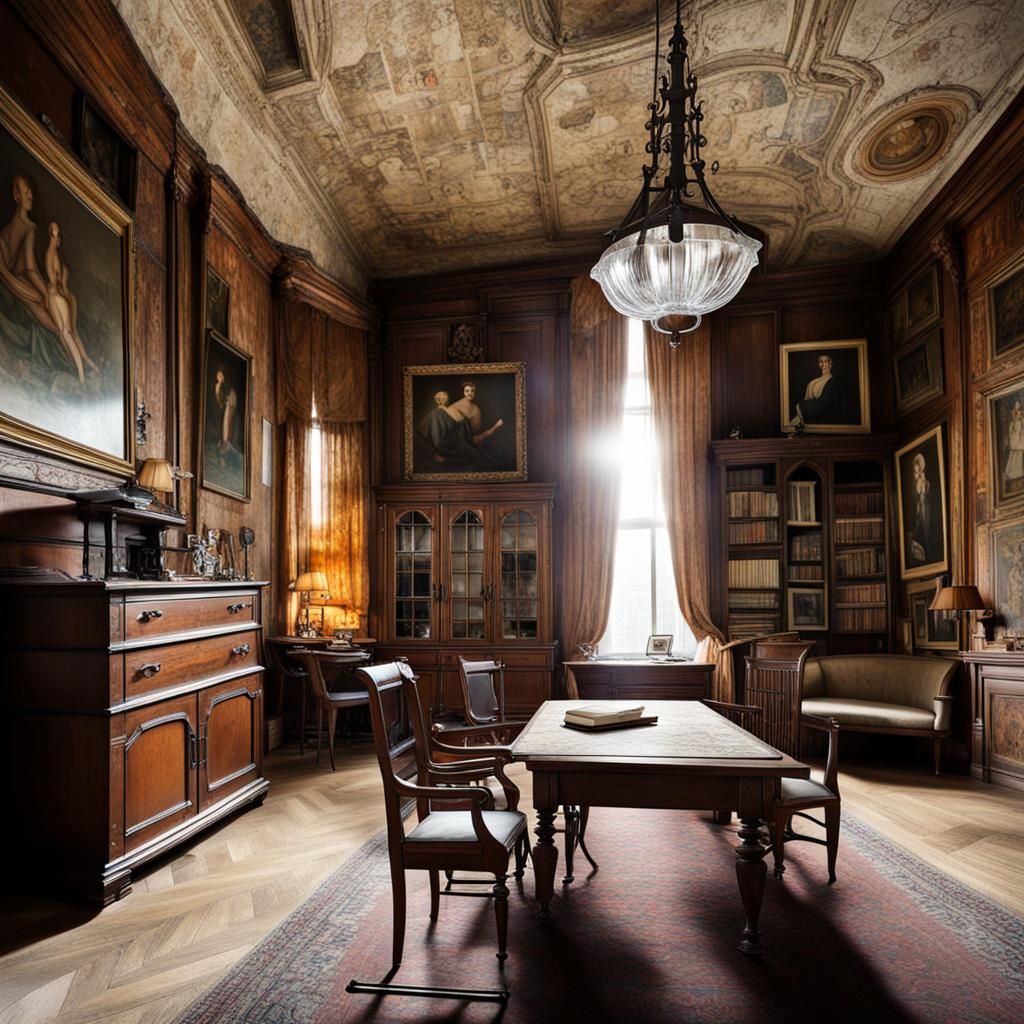 Grand Antique Room with Glass Ceiling