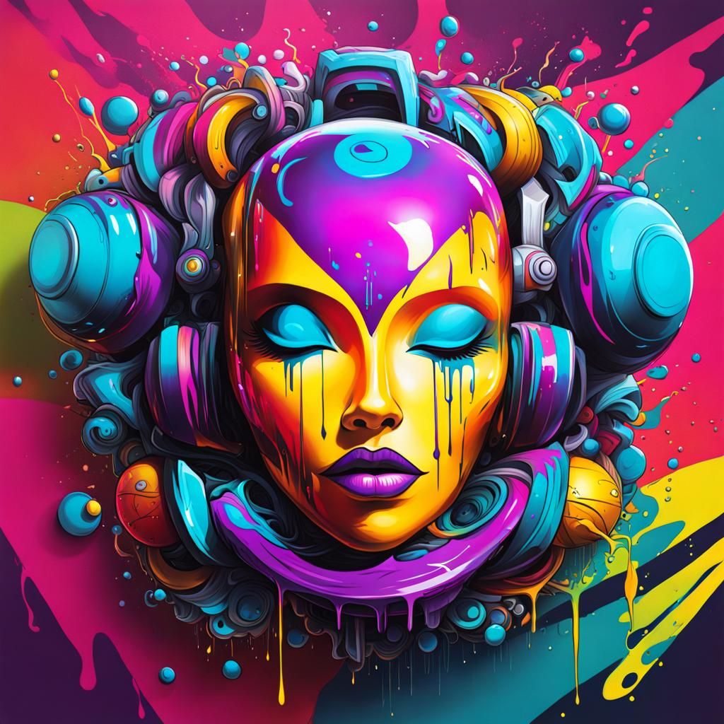 Vessel from Sleep Token in Graffiti Art Style