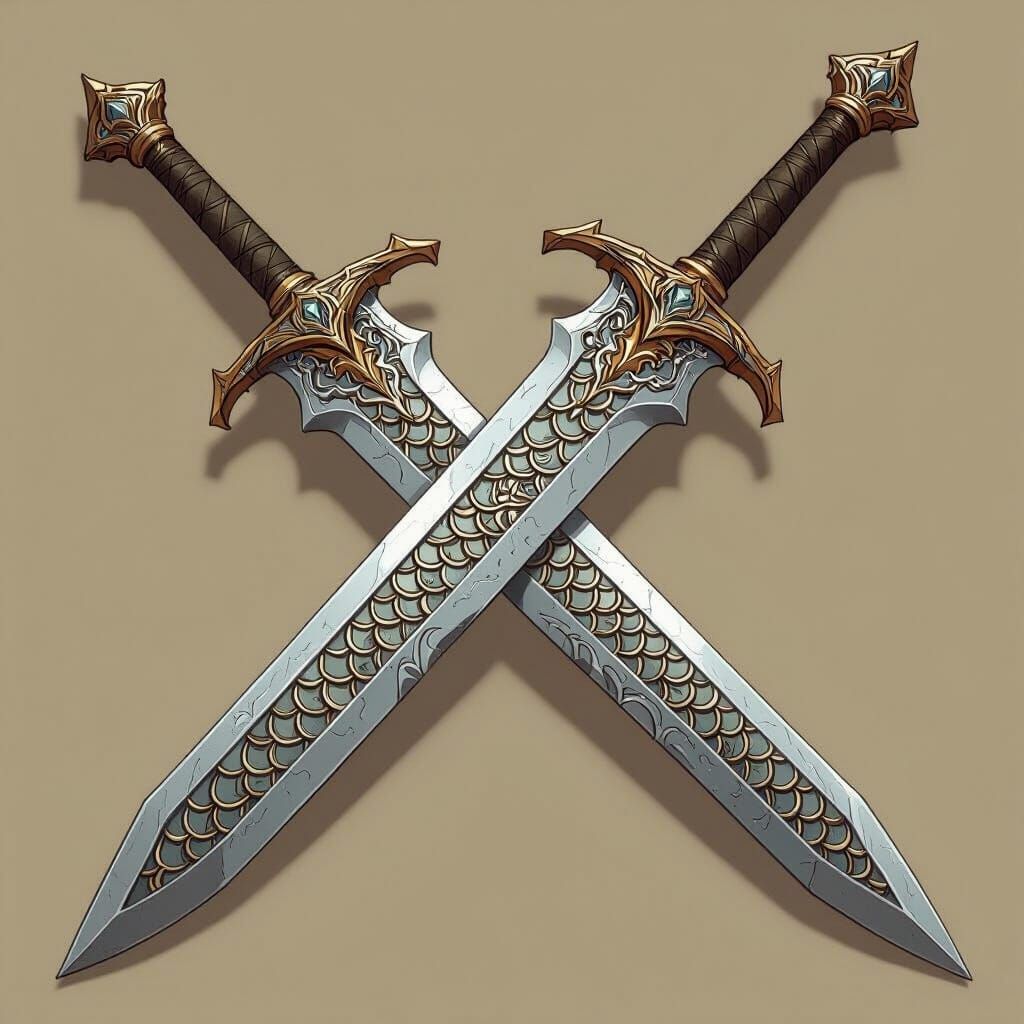 Majestic Greatsword with Fish Scale Hilt
