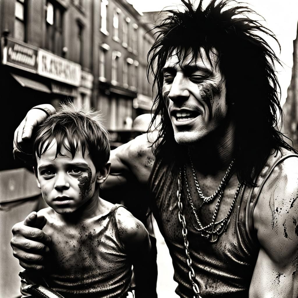 Muddy Boy Singing in the Street