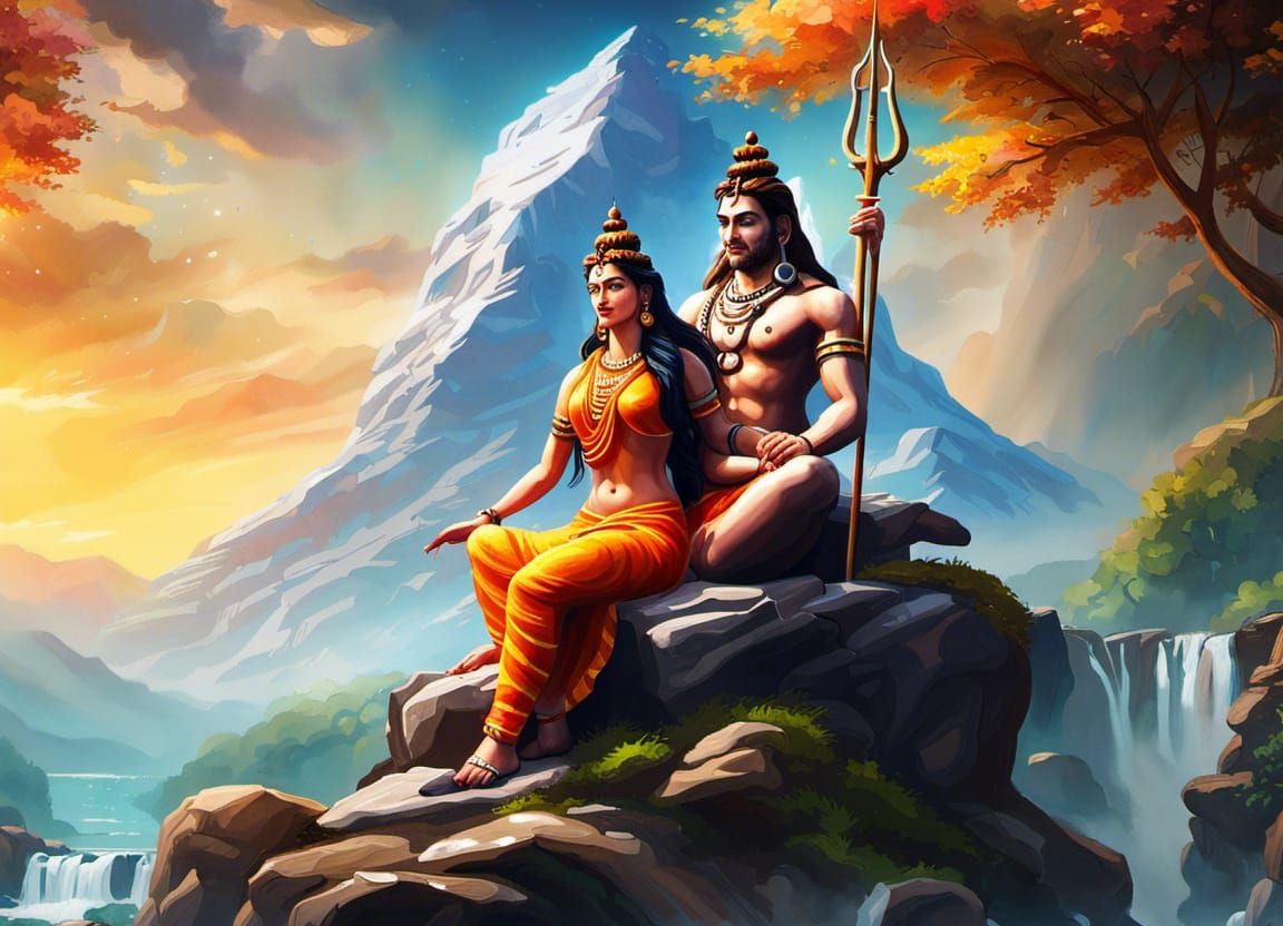God Shiva and his wife Goddess Parvati