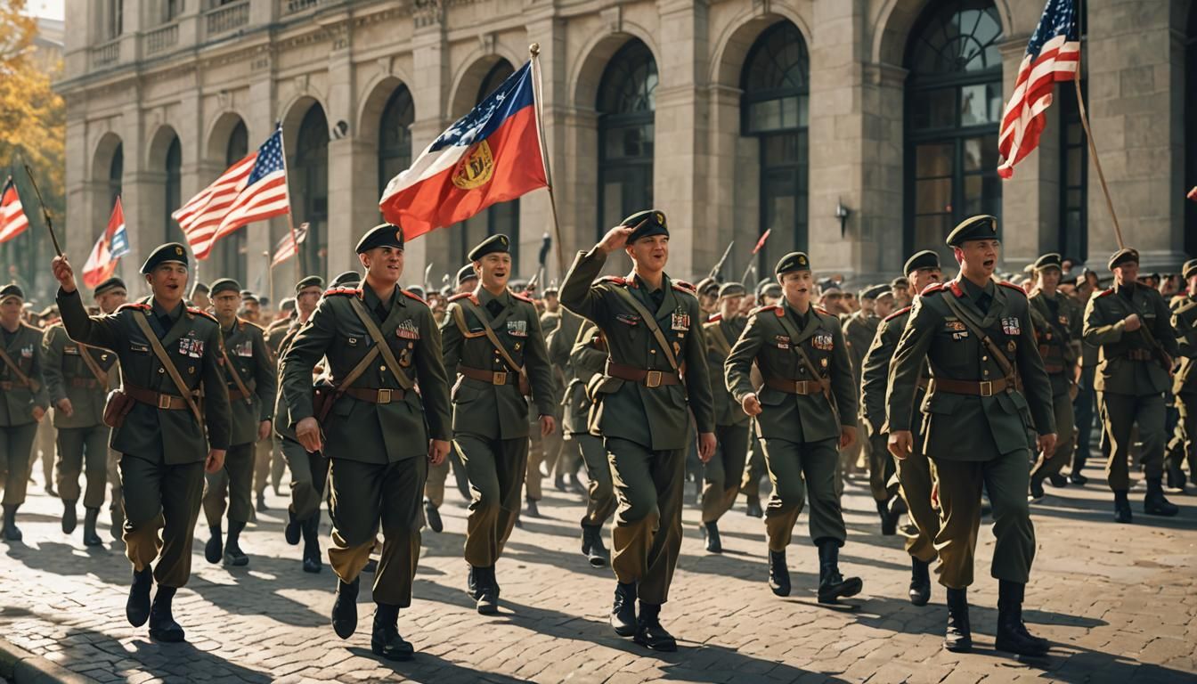 Military Forces Occupy Government Building Concept Art