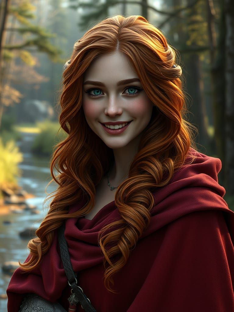 Medieval Goddess in Forest Sanctuary