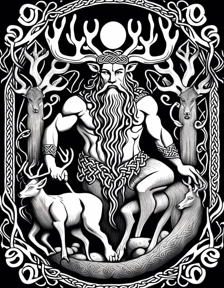Cernunnos: Celtic God in Black and White