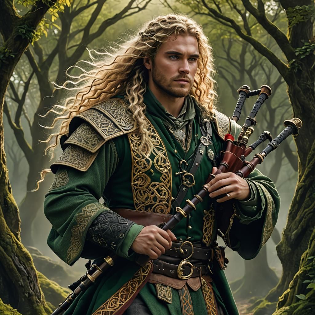 Celtic Bard Concept Art in 8K Resolution