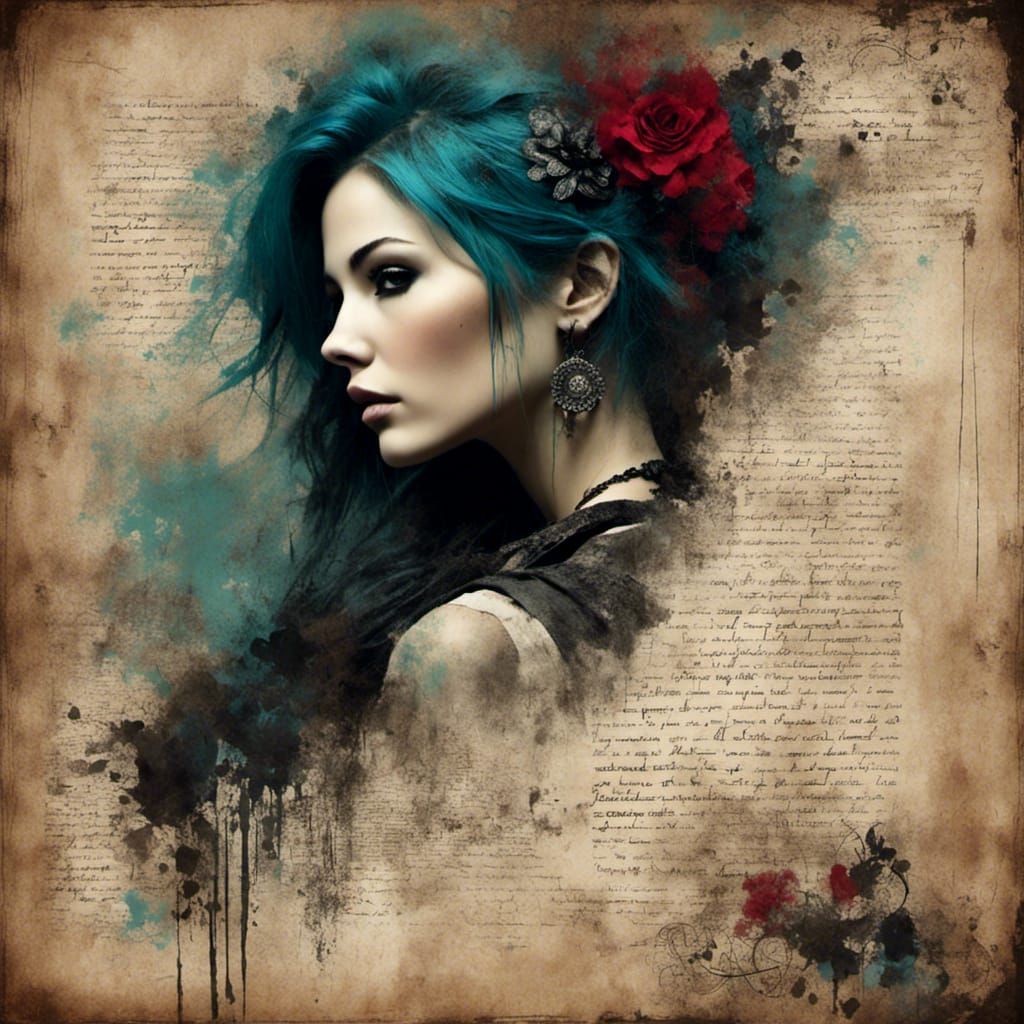 Grunge Journal Paper Texture in Vintage Style