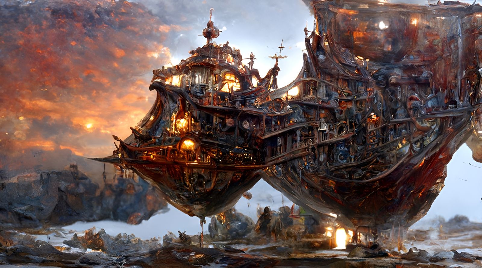 Glass Pirate Ship in a Transcended World