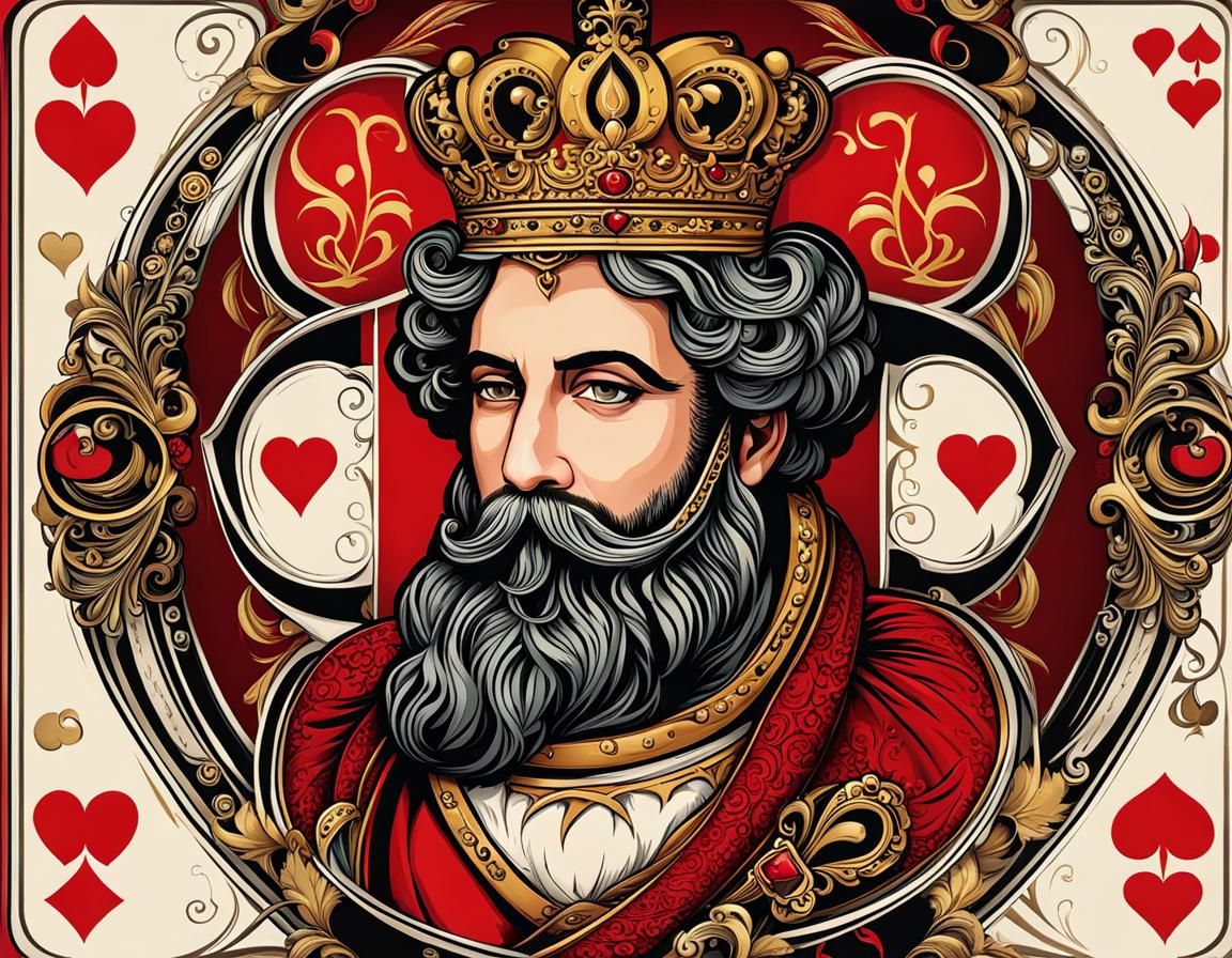 King and Queen of Hearts with Crowns