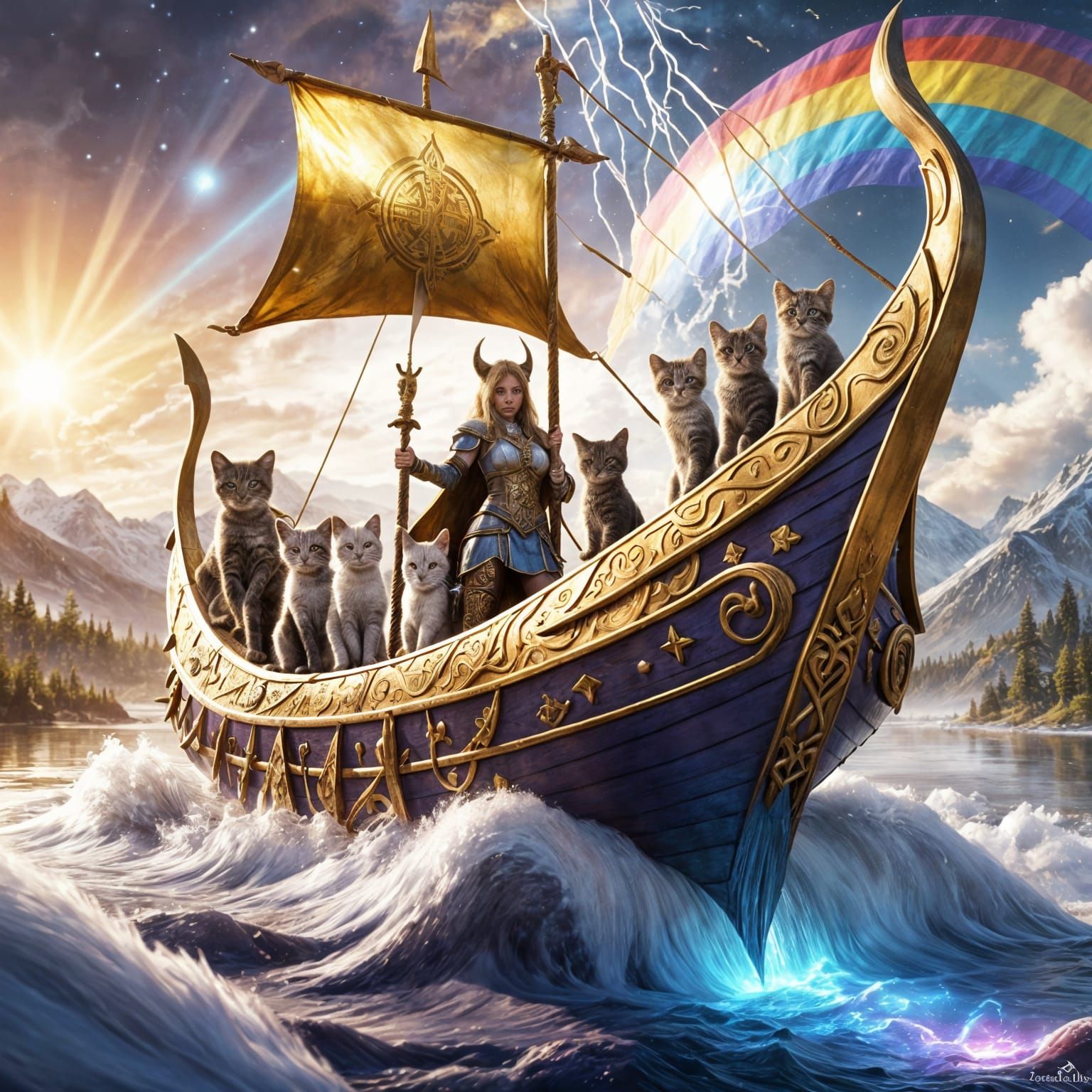 Viking Kitties Sail the Cosmos