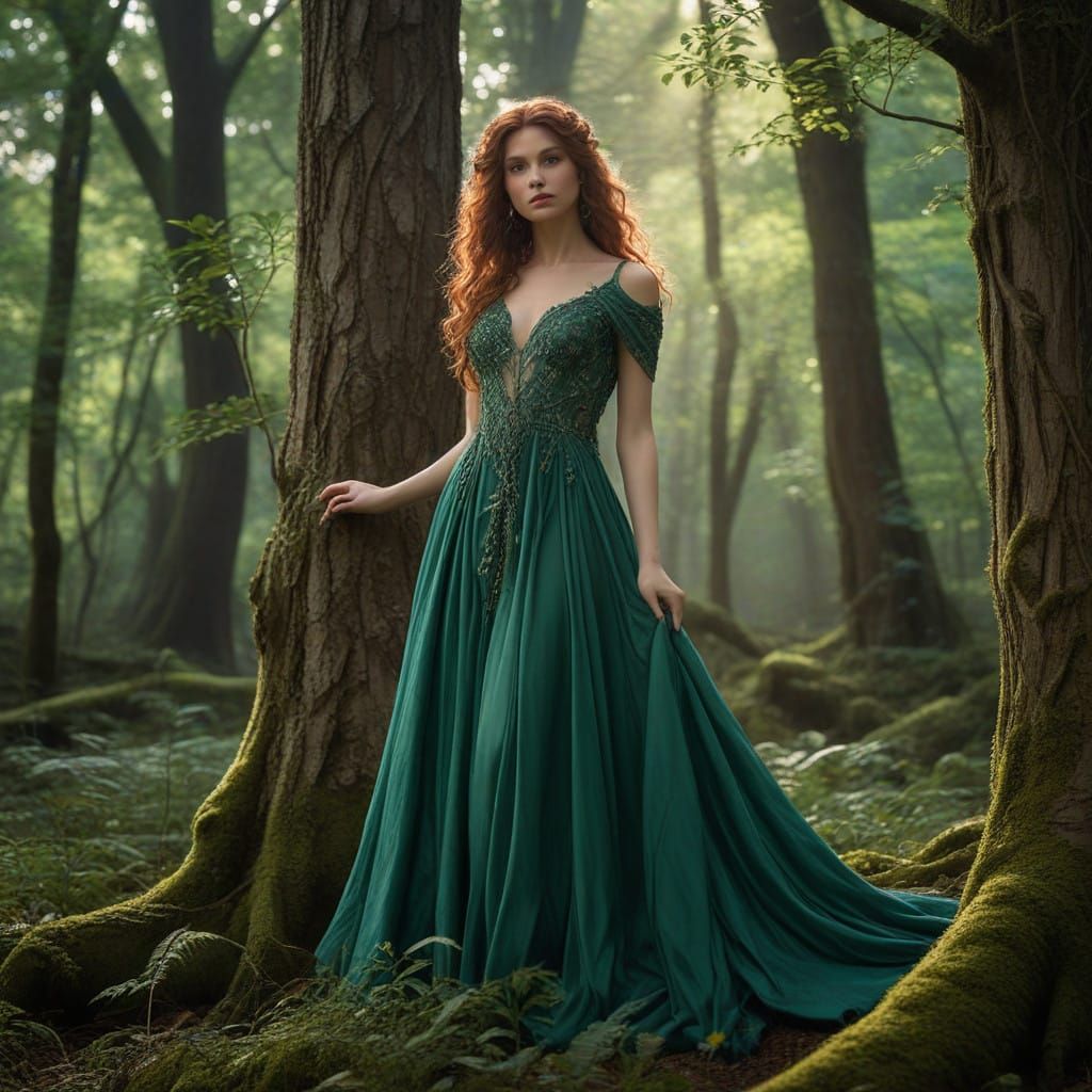 Ethereal Goddess of the Emerald Forest