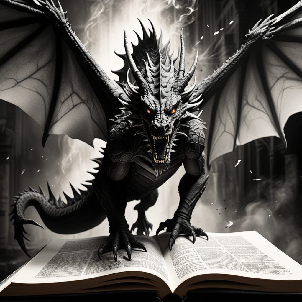 Dragon Sketch Comes Alive in Dark Fantasy Art