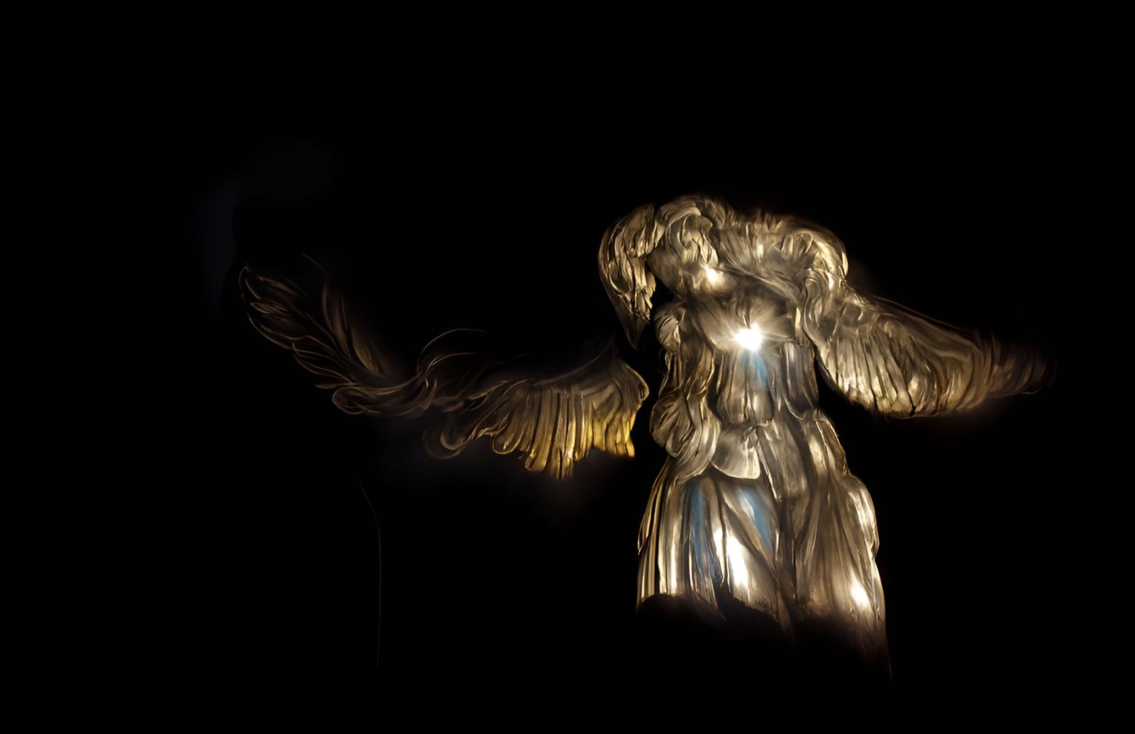 Radiant Angel with Lightning Bolt, Renaissance Style