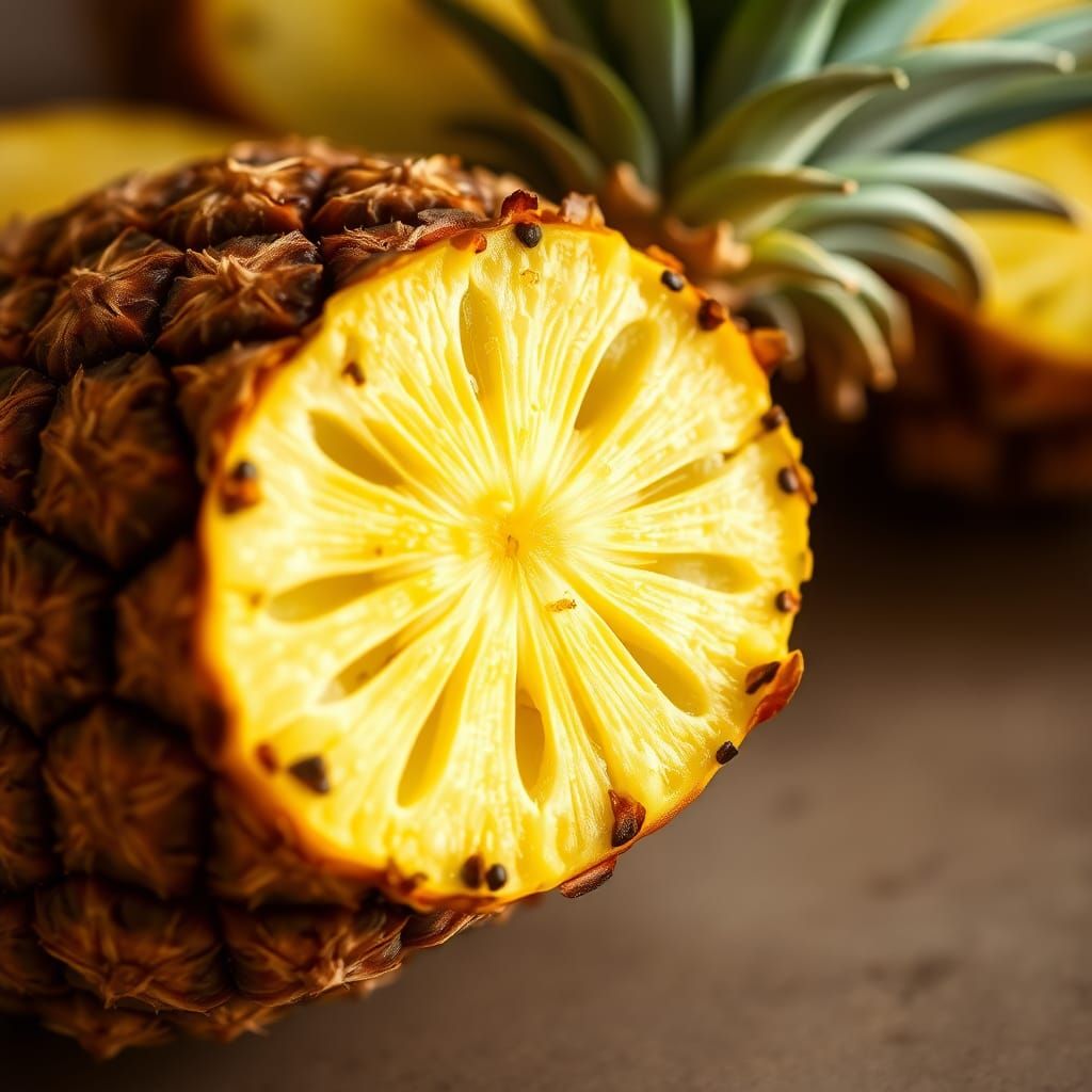 Sliced Pineapple: Yellows and Browns