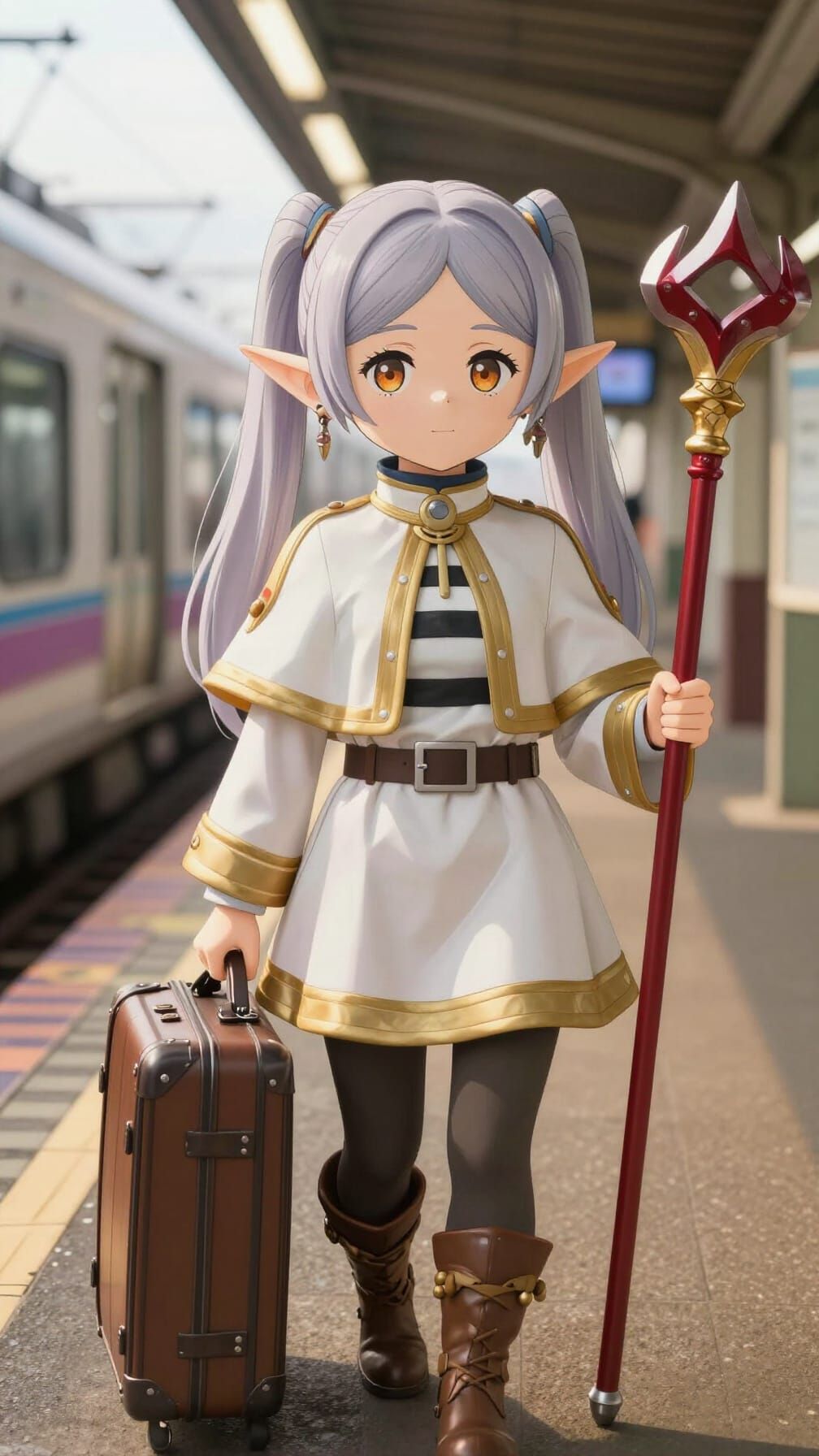 Anime Frieren Arrives at Shiodome Station