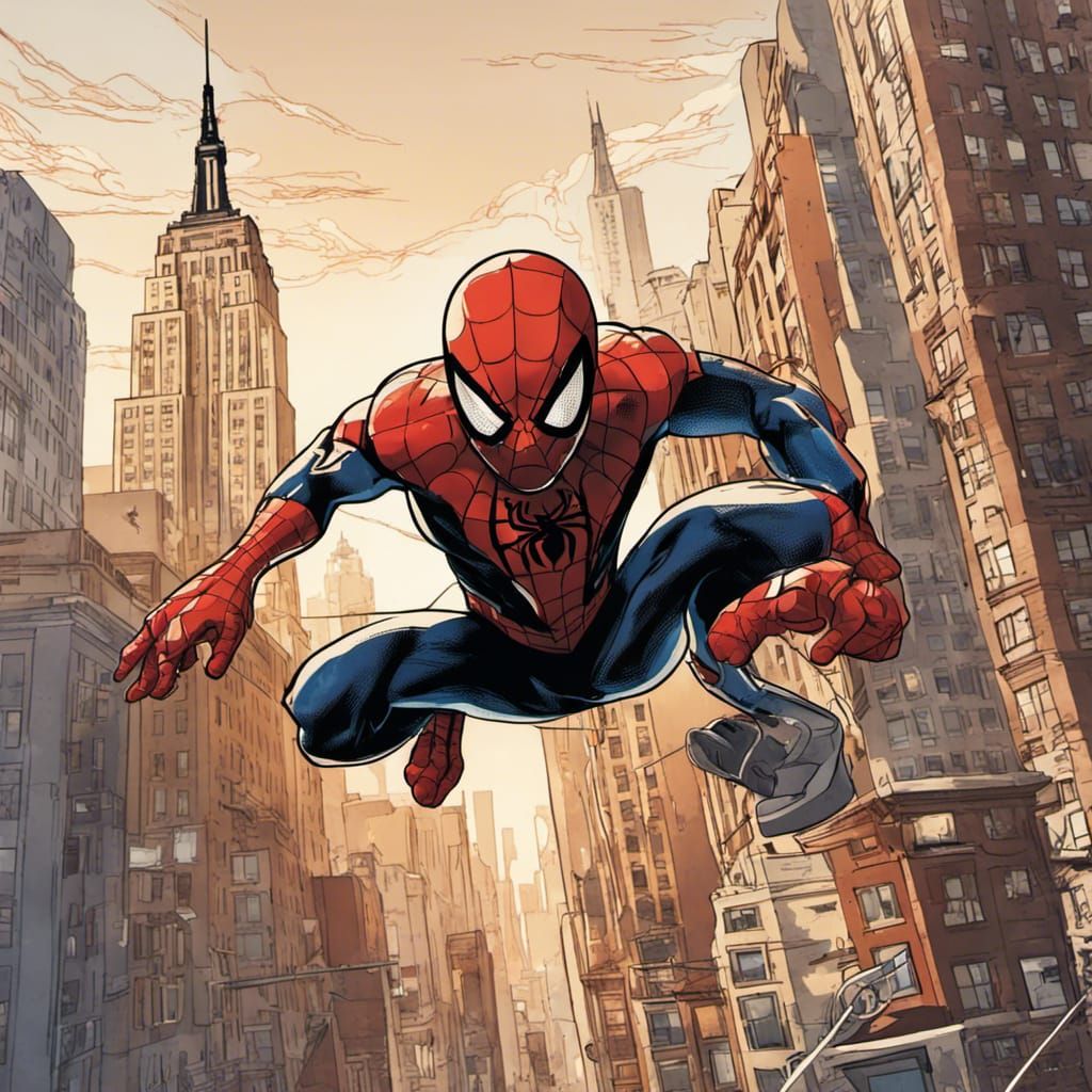 Spider-Man Swings Through New York City