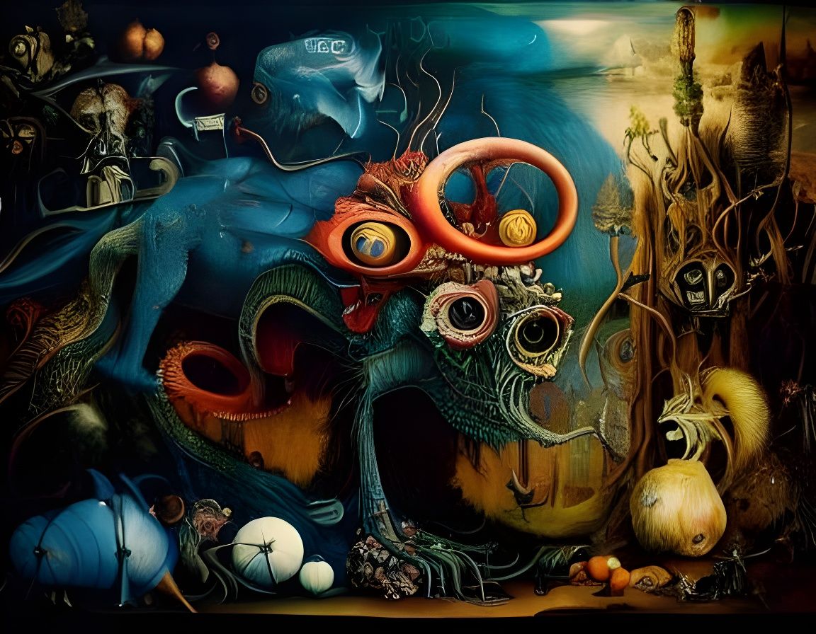 Surreal Cryptid Exhibit in Imperial Colors