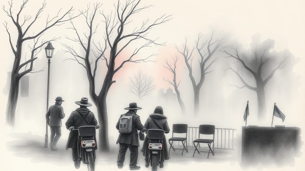 Hyperdetailed Watercolour Charcoal Drawing of a Random Scene