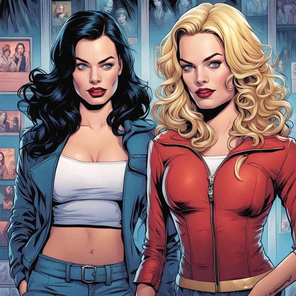 Comic Book Art of Two Women