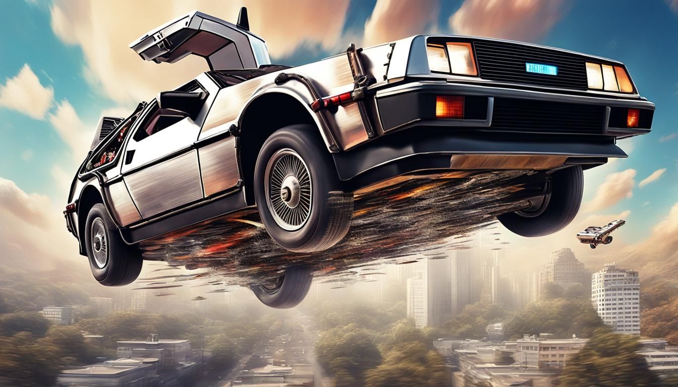Back to the Future: Double Exposure DeLorean Art