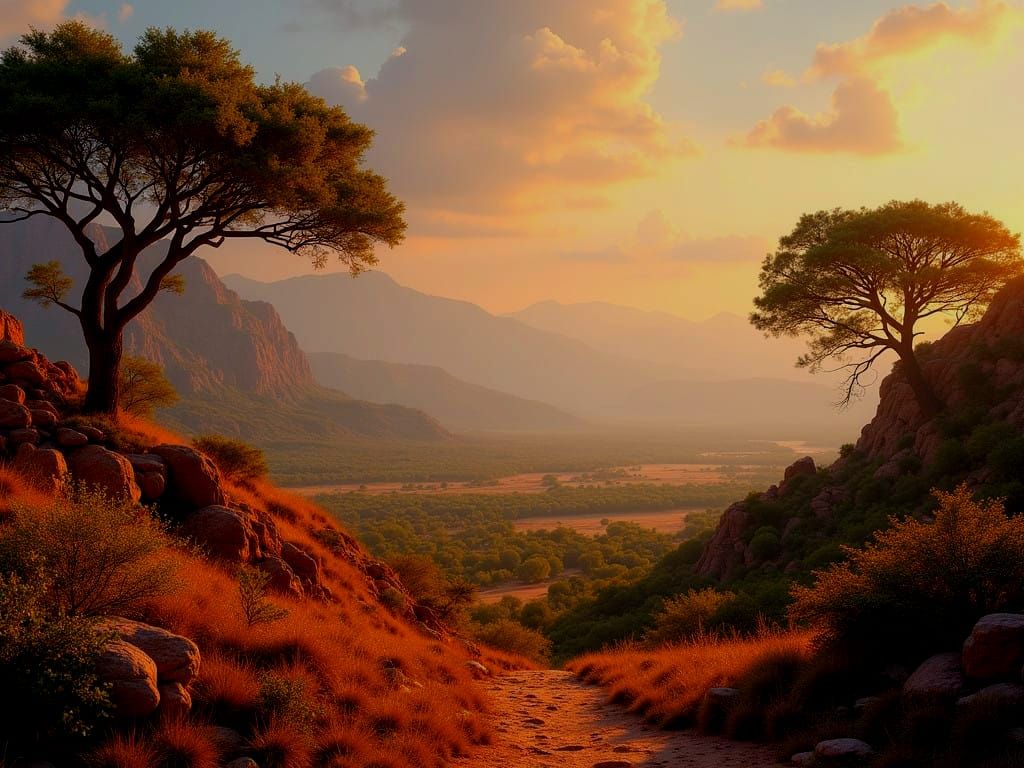 Indian Landscape with Vibrant Colors