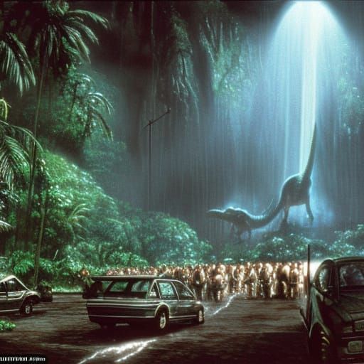 Epic Jurassic Park Digital Matte Painting