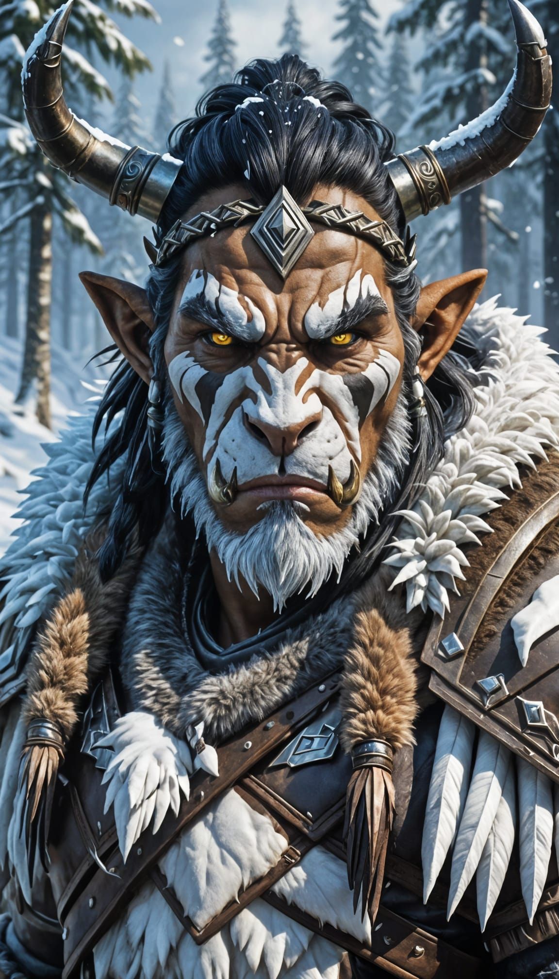 Fearsome Furry Humanoid in Warcraft Style