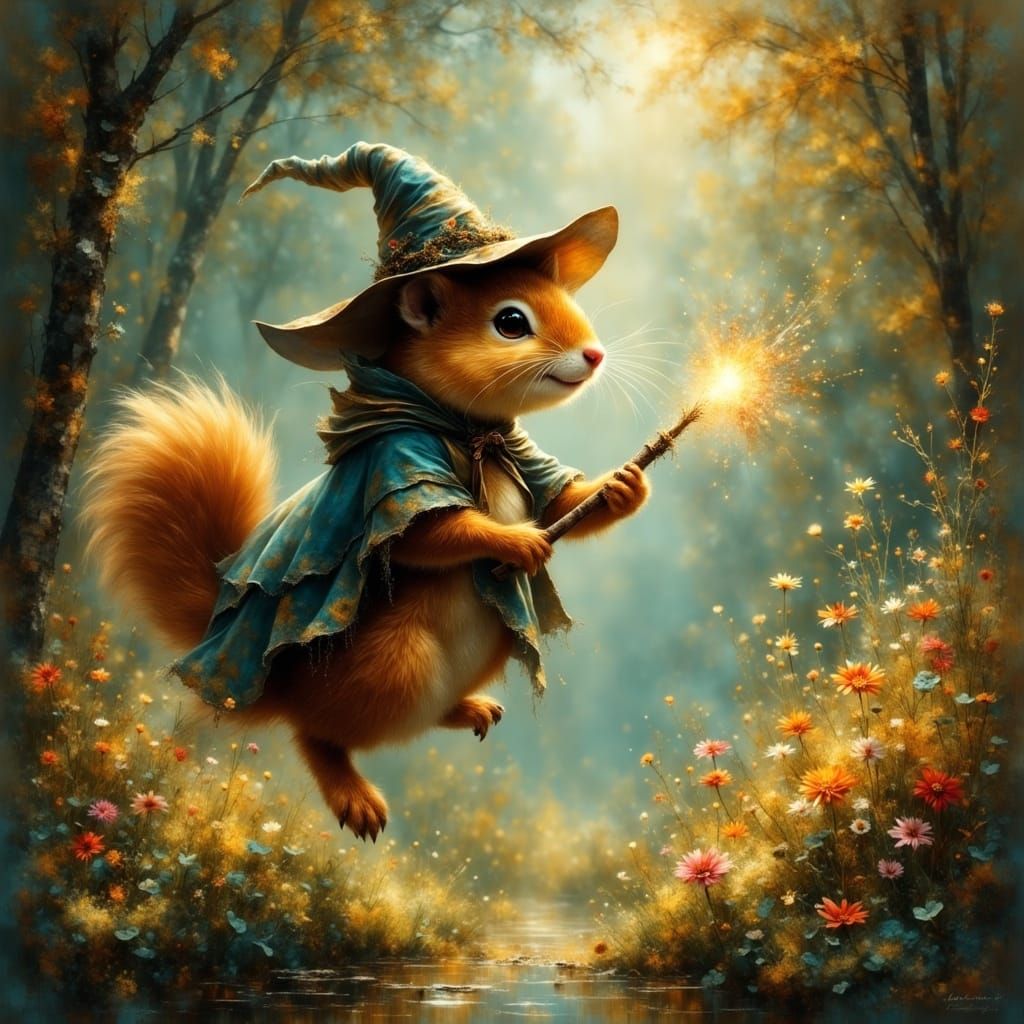 Mischievous Squirrel Spellcaster's Forest Mayhem