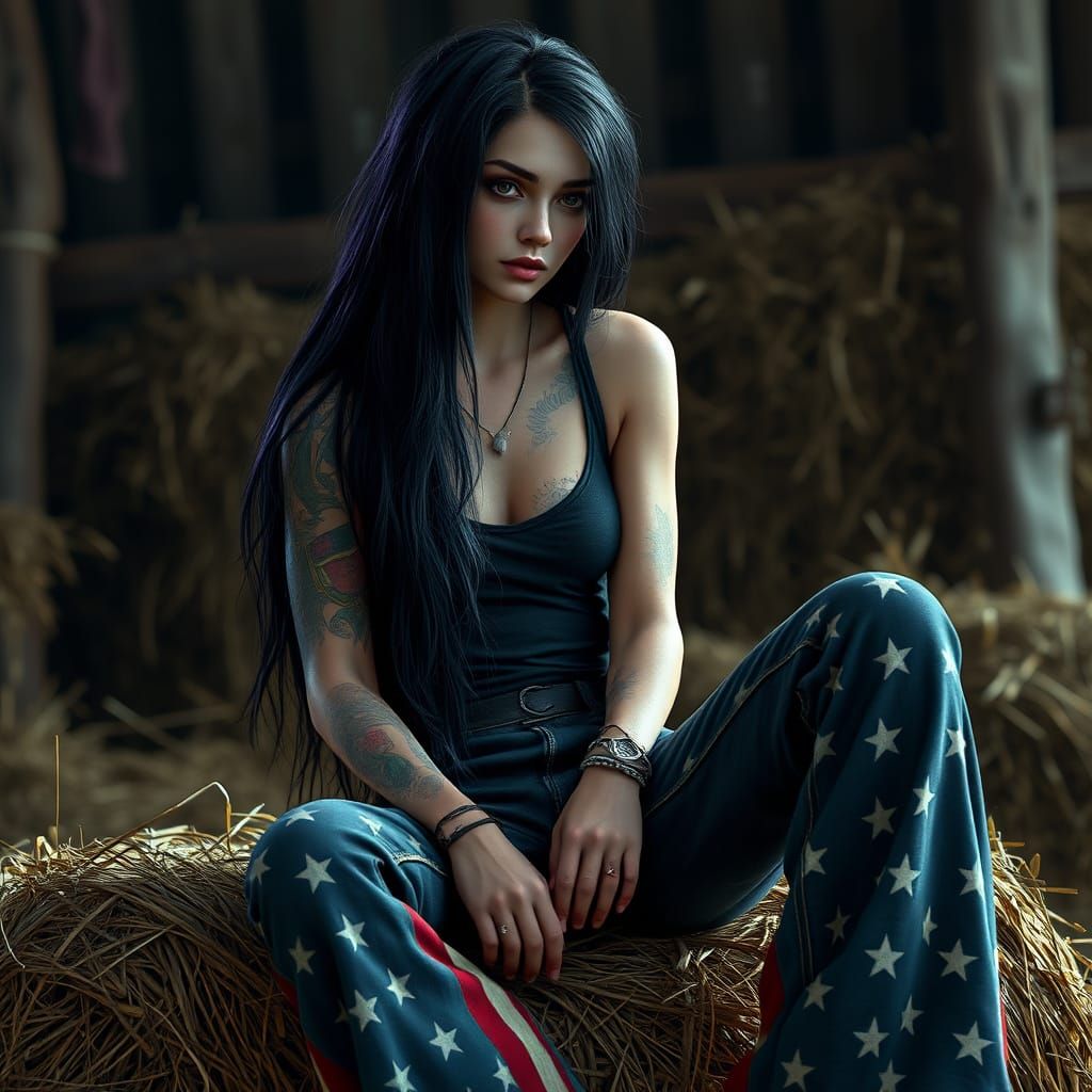 Bratz-Inspired Woman in Dark Fantasy Style