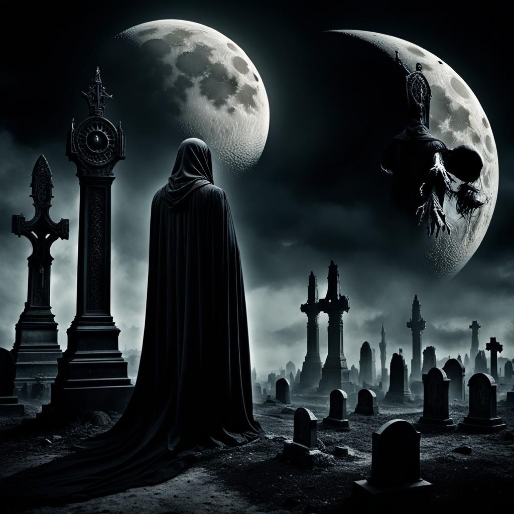 Demonic Cleric's Macabre Seminar in Dark Fantasy Style