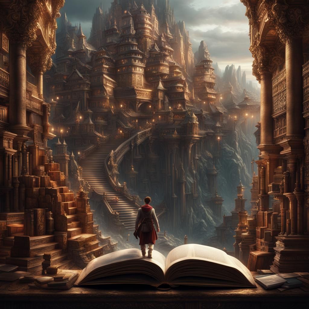 Stepping Through Book into Adventure: Digital Matte Painting