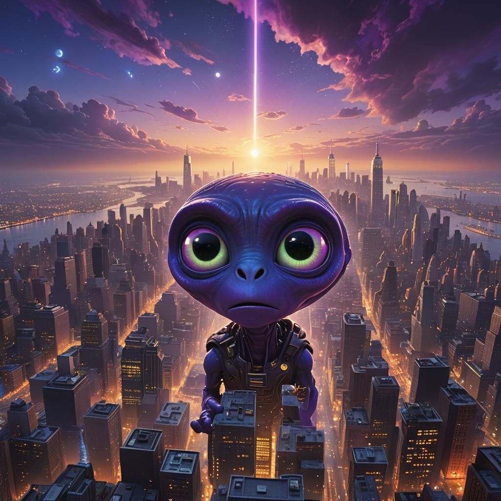 Alien Invasion Over New York City: Pixar Animation